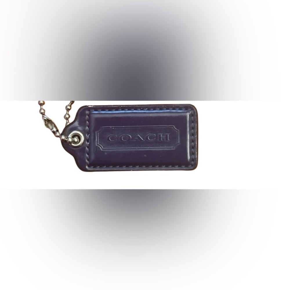 Coach Navy Leather Hang Tag
